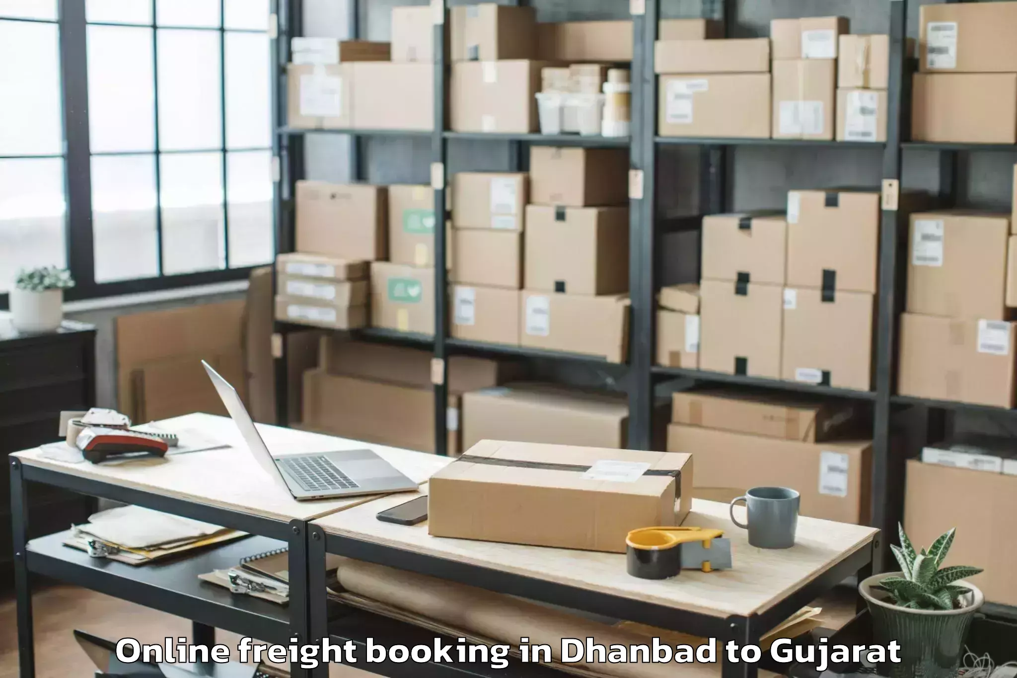 Get Dhanbad to Vaghodia Online Freight Booking